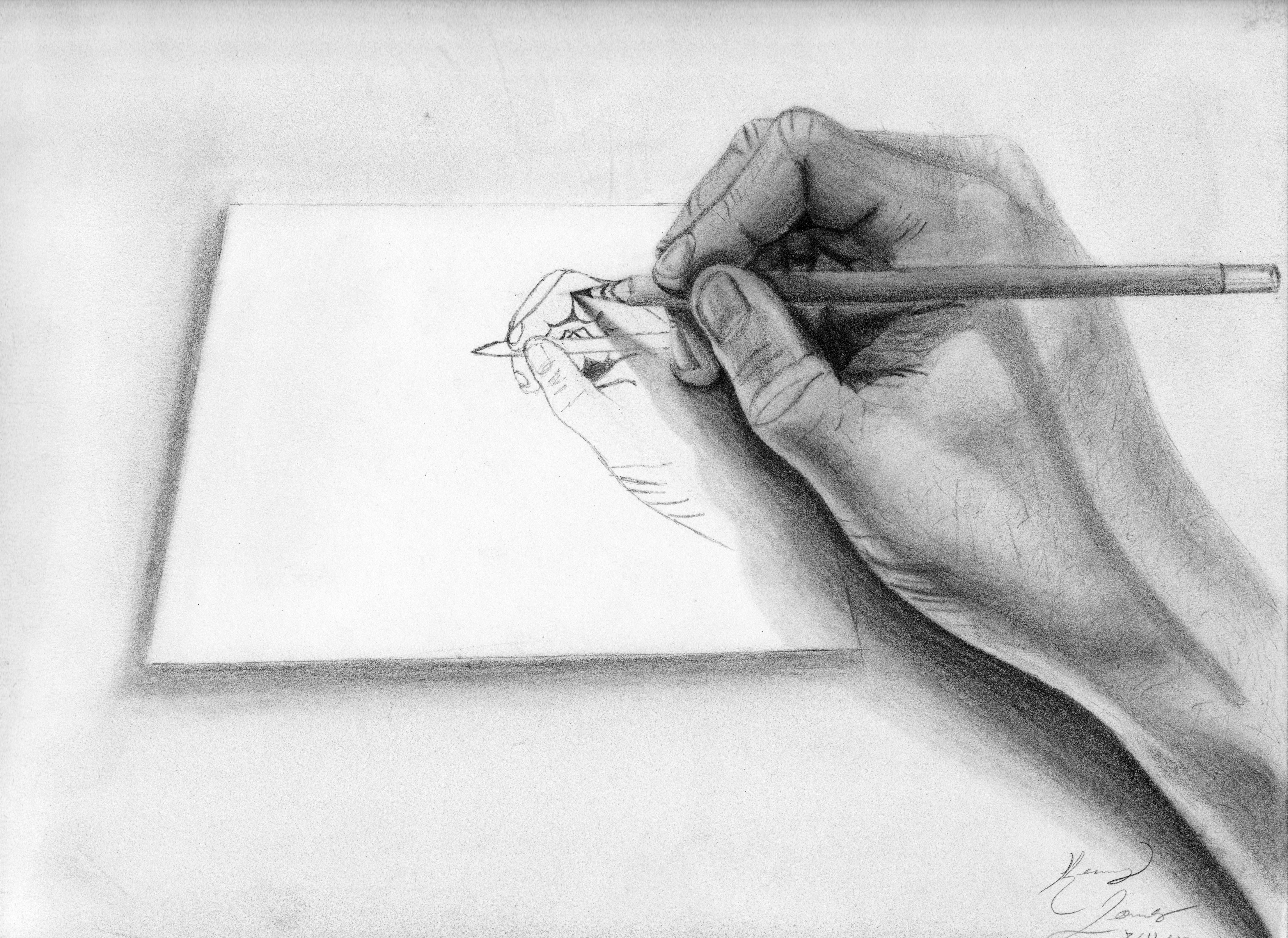 Simple Drawing Hands Sketch for Adult