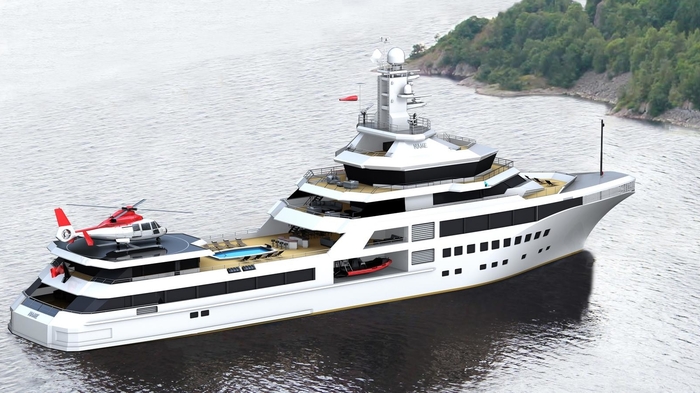 incomplete superyacht 