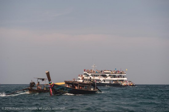 Tripper boats off Ko Phi Phi Leh