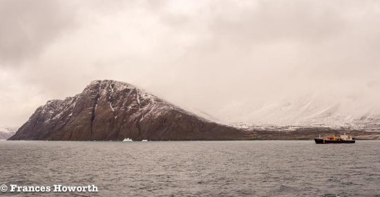 Panorama of Aujuittuq from aboard Ocean Endeavour