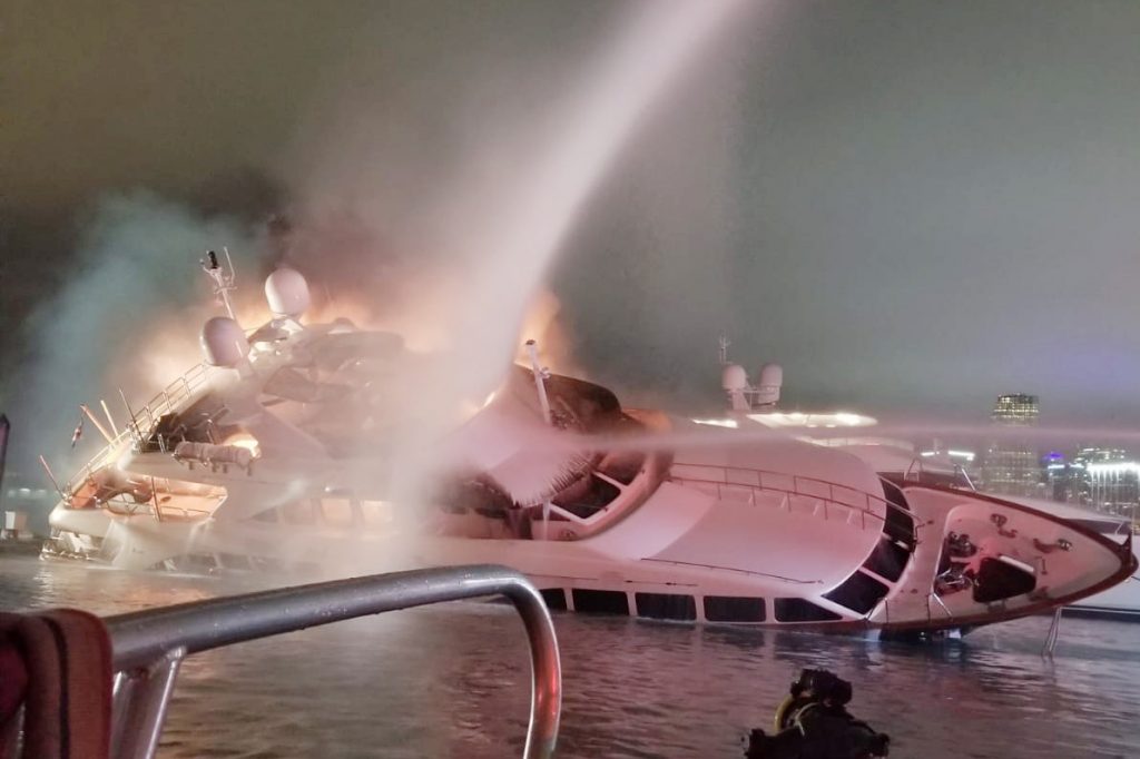 Fire on board a superyacht